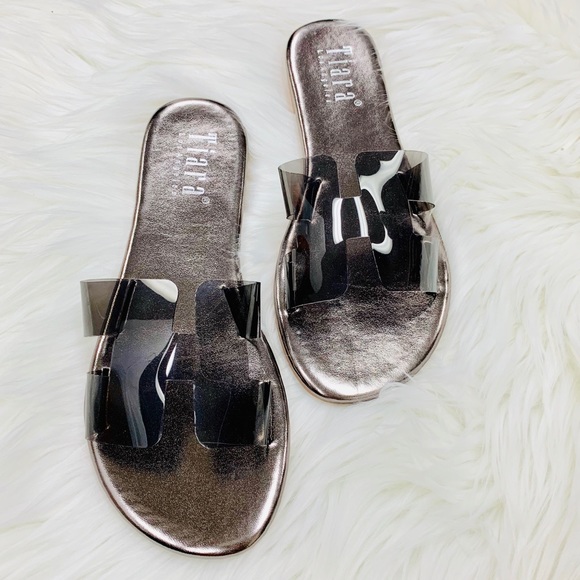 Black clear abstract sandal - Picture 2 of 7